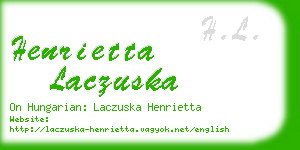 henrietta laczuska business card